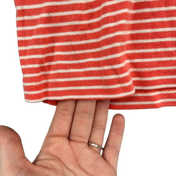 Hannah Andersson Moon and Back Pajama Set Unisex Kids Orange White Stripe Sz 6-7 - Picture 7 of 7